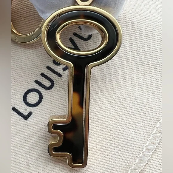 LOUIS VUITTON Porte Cles Confidence Bag Charm Key Ring Gold Metallic M65088 - Picture 5 of 17